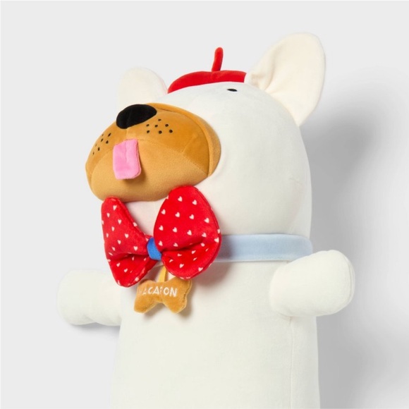 Pillowfort Frenchie Kids' Long Weighted Plush Throw Pillow Cream Target NEW - Picture 7 of 7